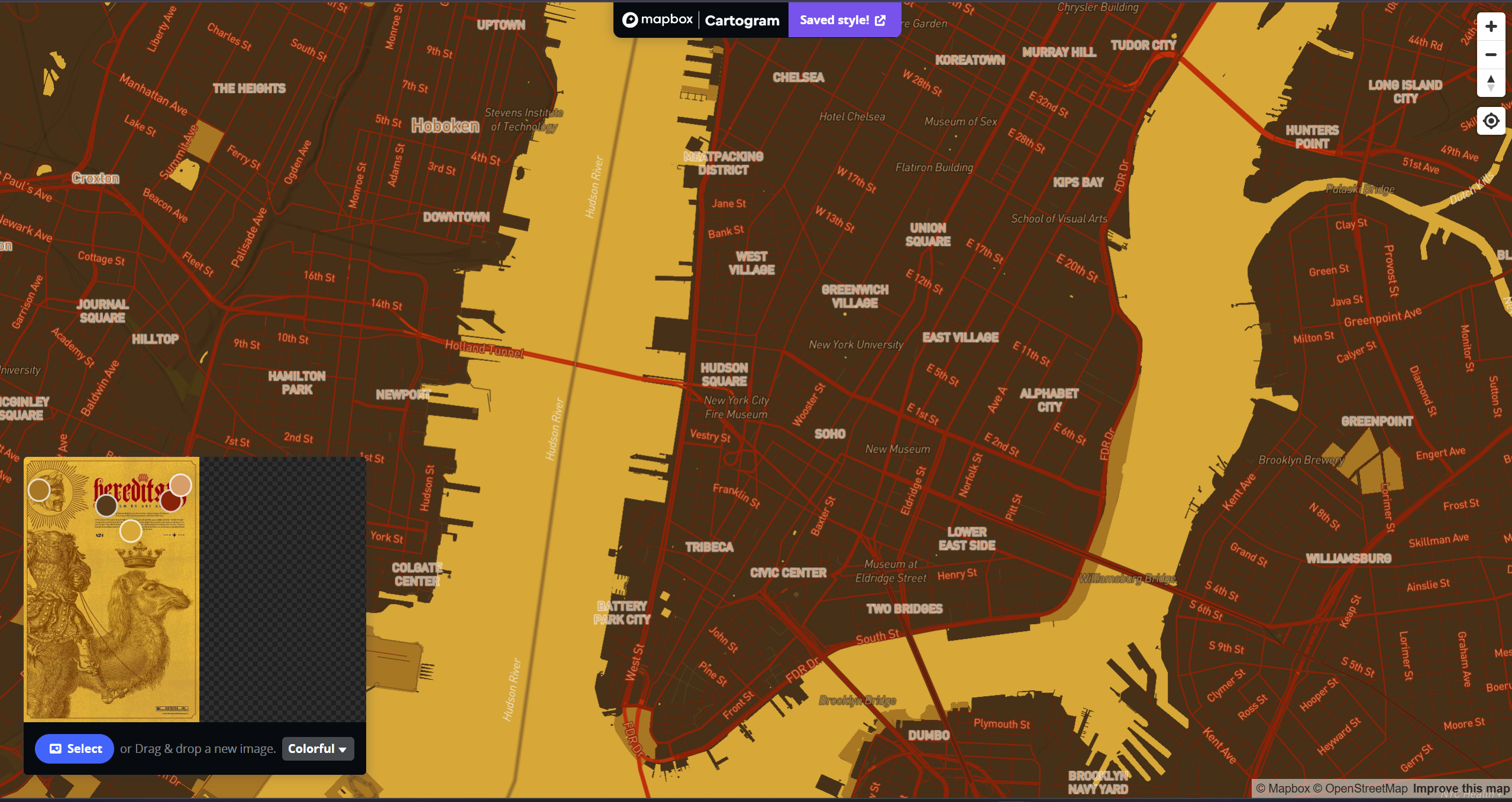 Exploration using mapbox's cartogram tool